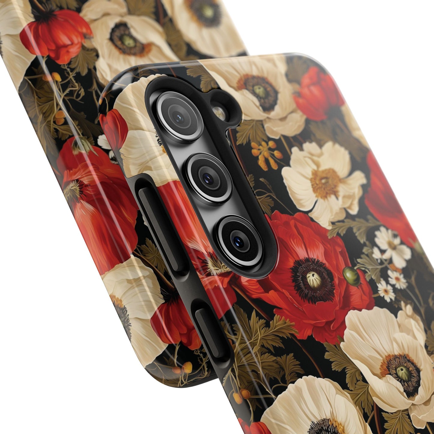 Red and White Poppy Flower Phone Case