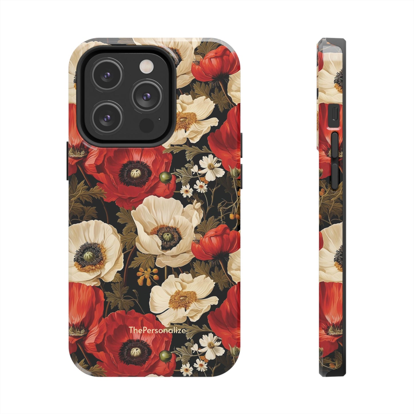 Red and White Poppy Flower Phone Case