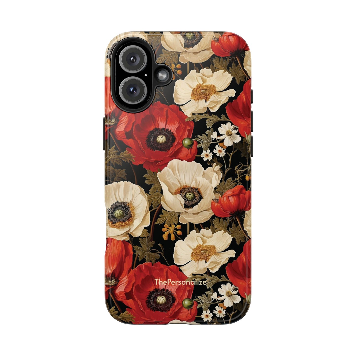Red and White Poppy Flower Phone Case