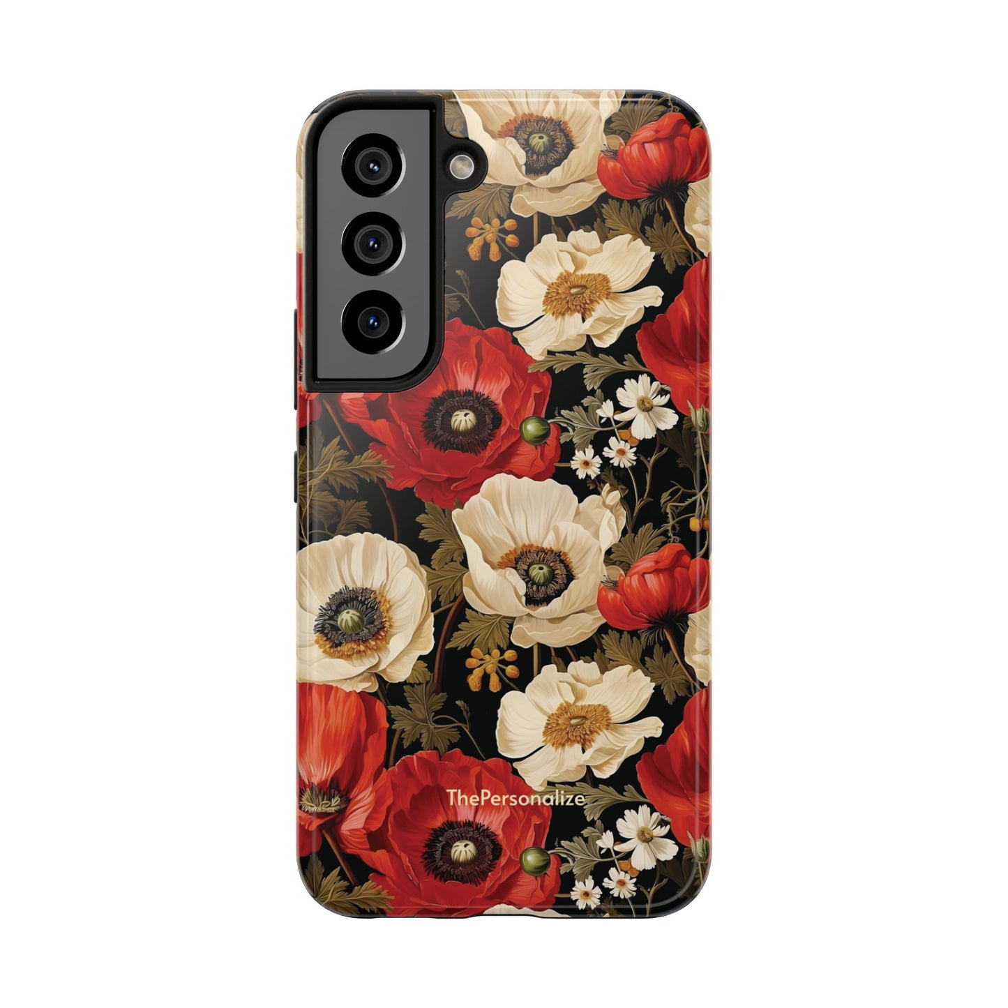 Red and White Poppy Flower Phone Case