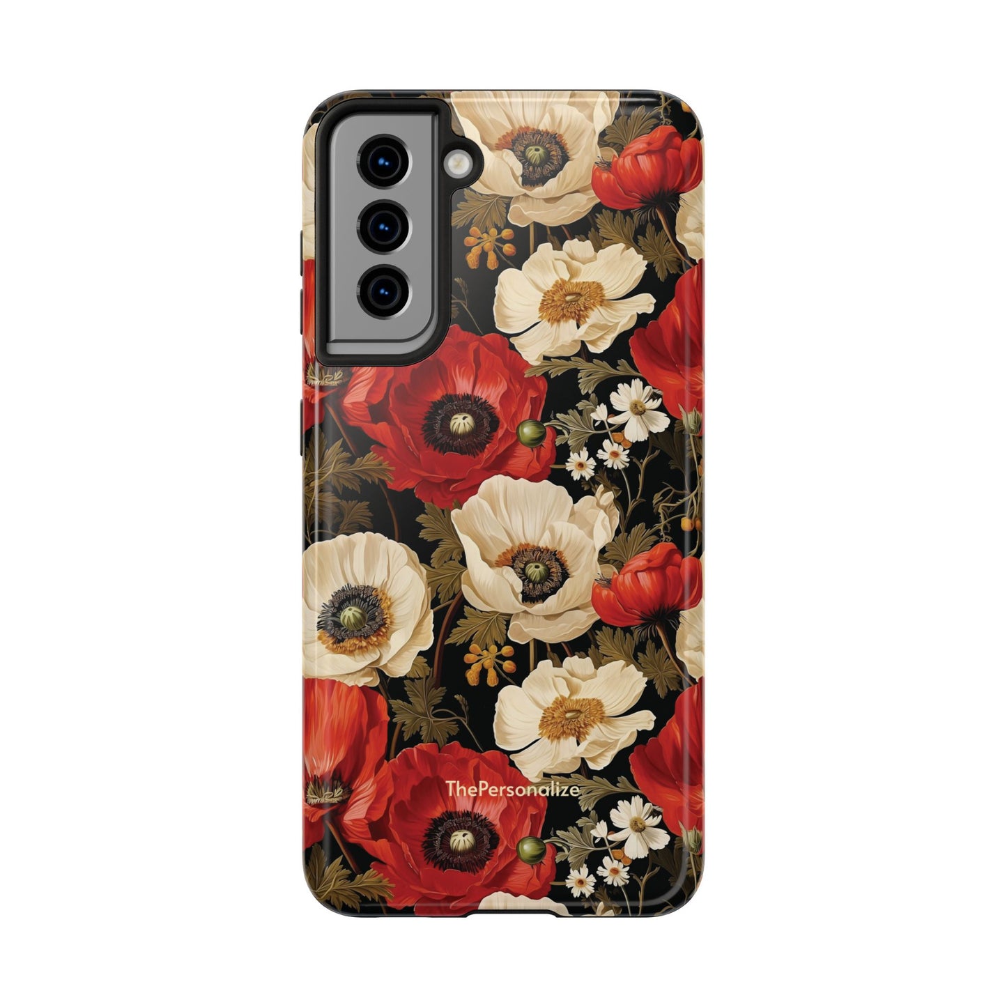 Red and White Poppy Flower Phone Case