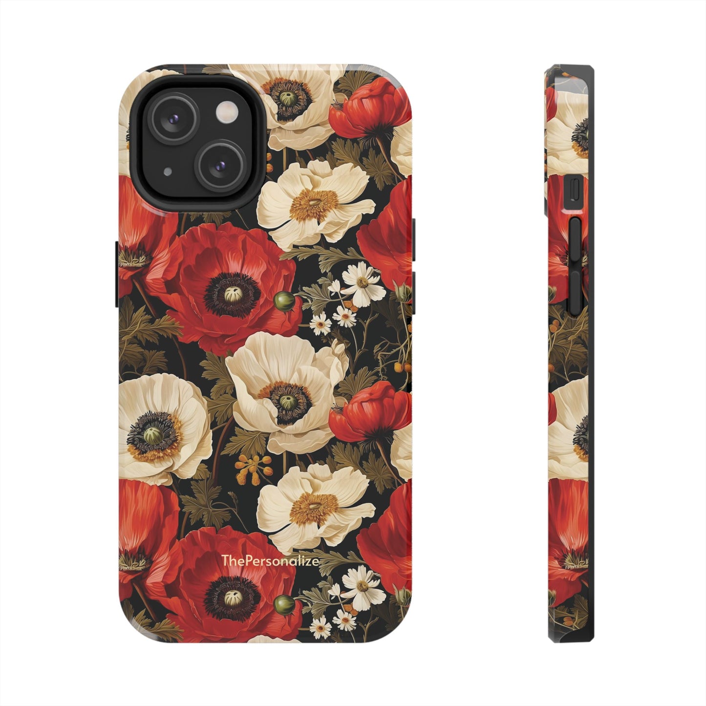 Red and White Poppy Flower Phone Case