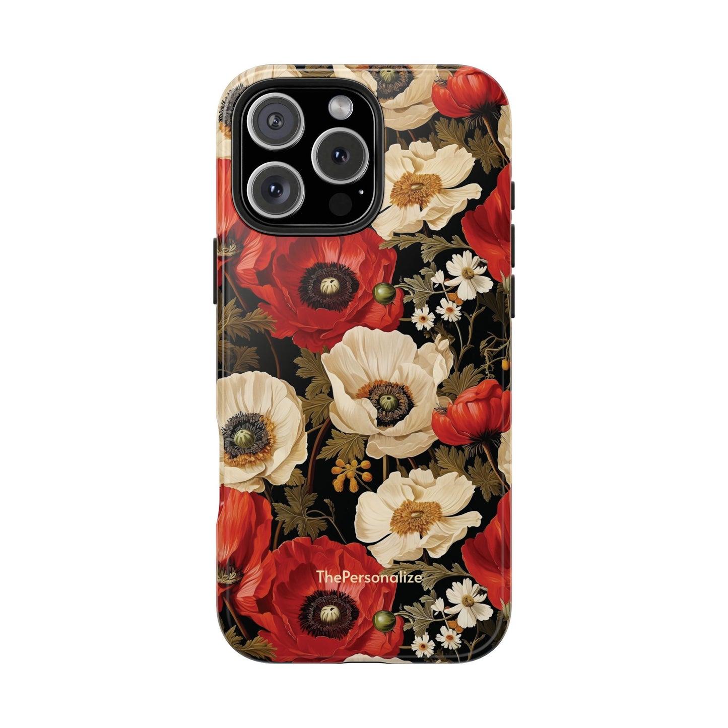 Red and White Poppy Flower Phone Case