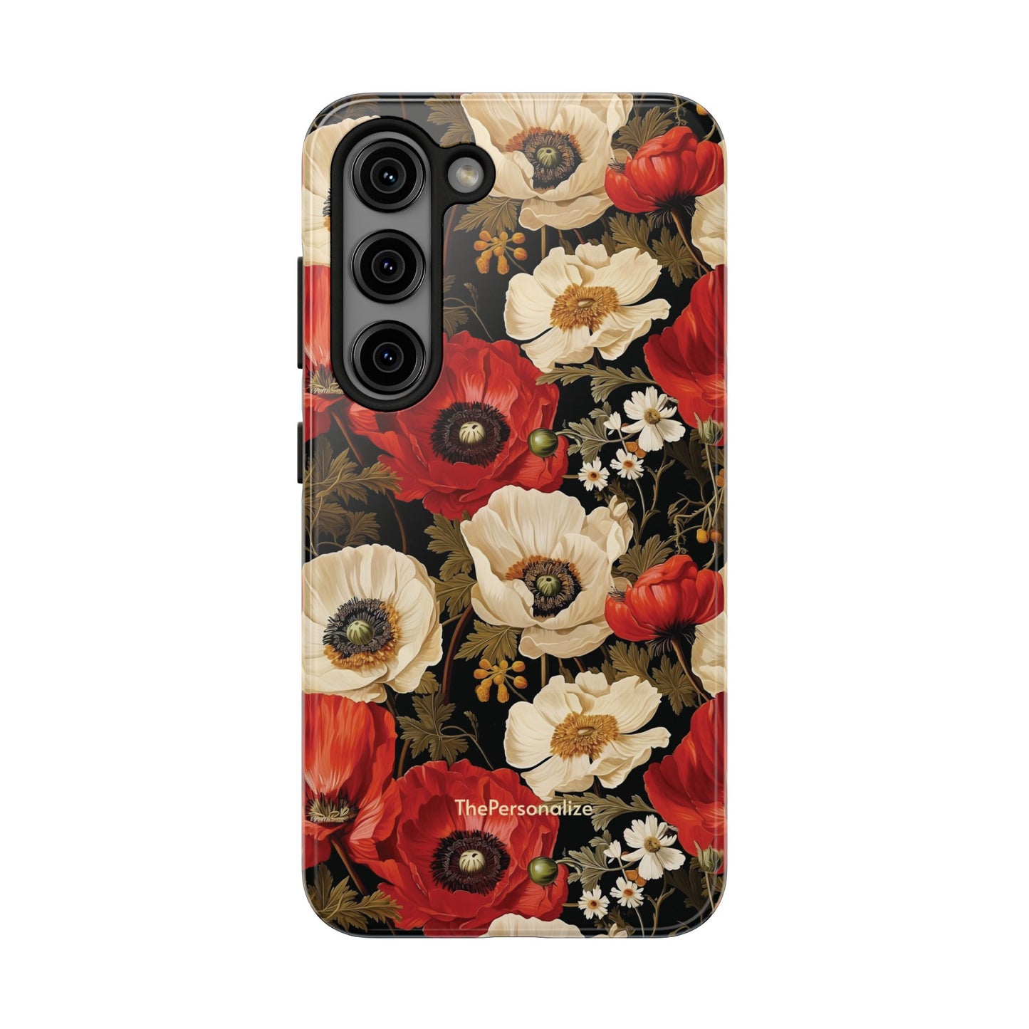 Red and White Poppy Flower Phone Case