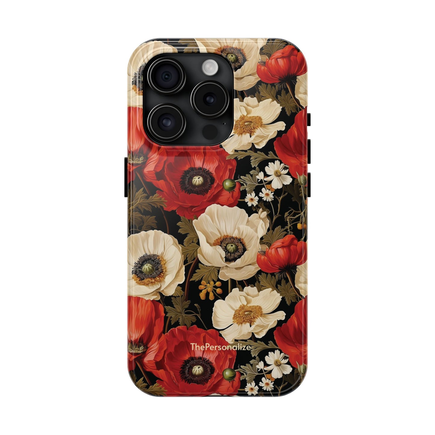 Red and White Poppy Flower Phone Case