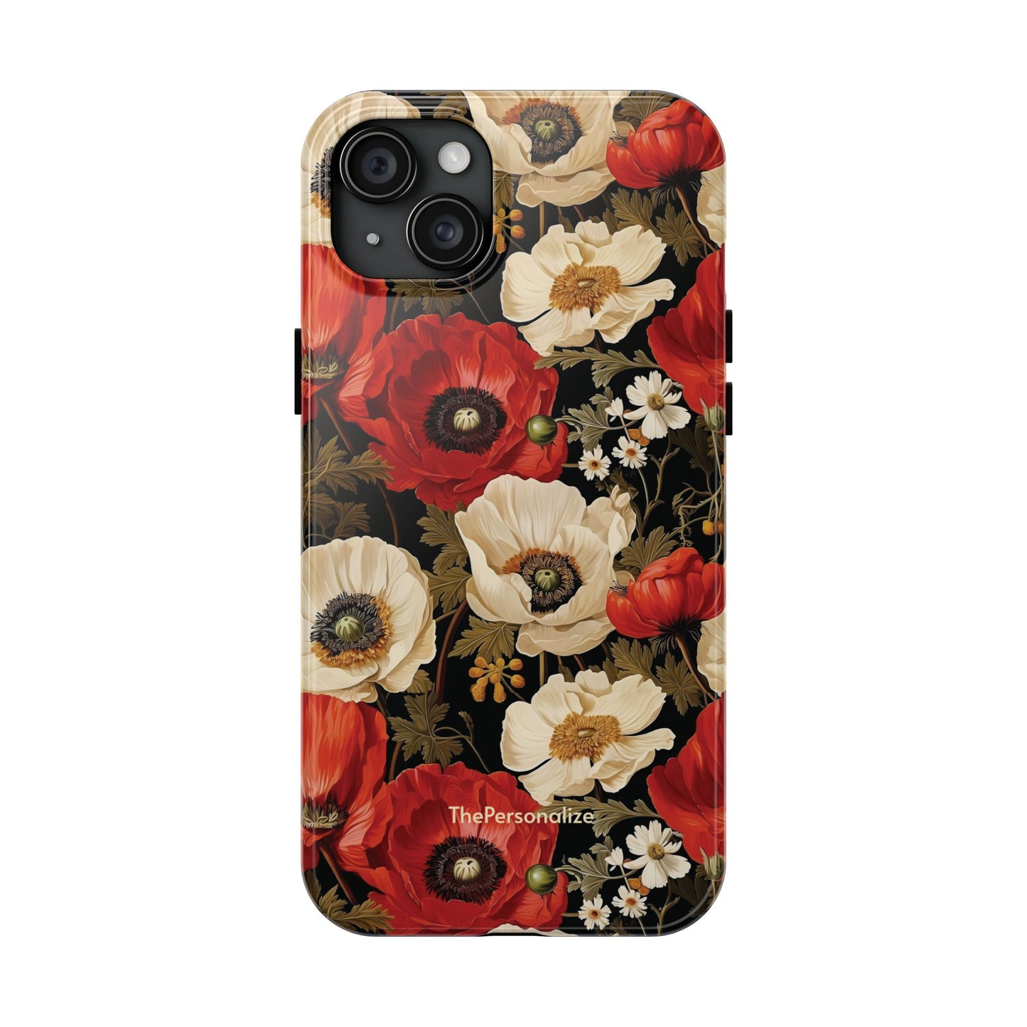 Red and White Poppy Flower Phone Case