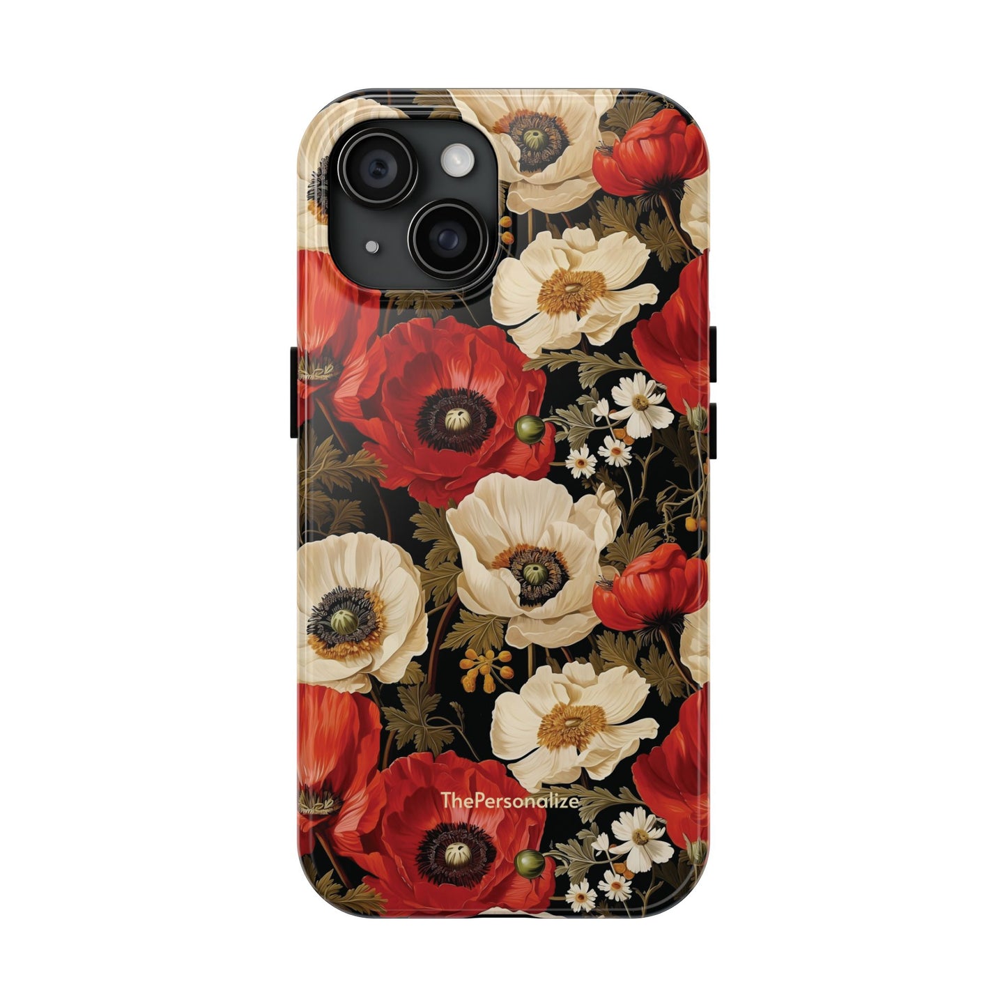 Red and White Poppy Flower Phone Case