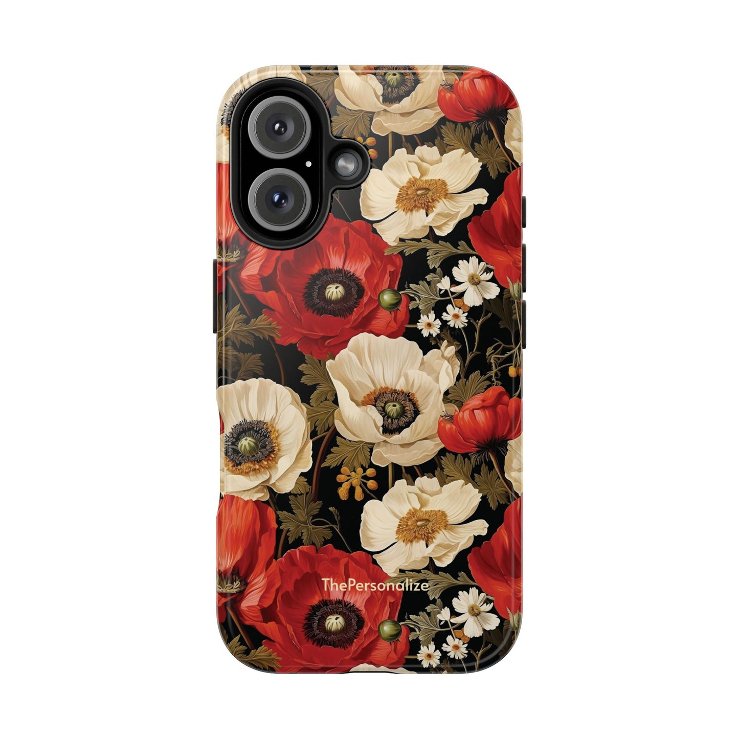 Red and White Poppy Flower Phone Case