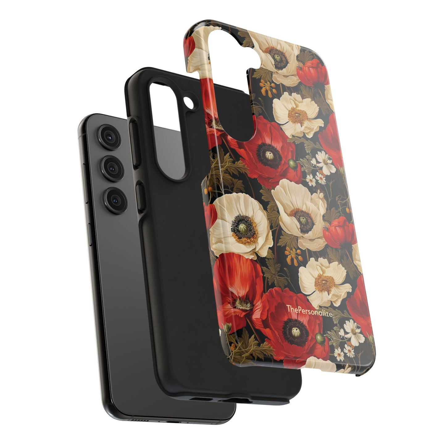 Red and White Poppy Flower Phone Case