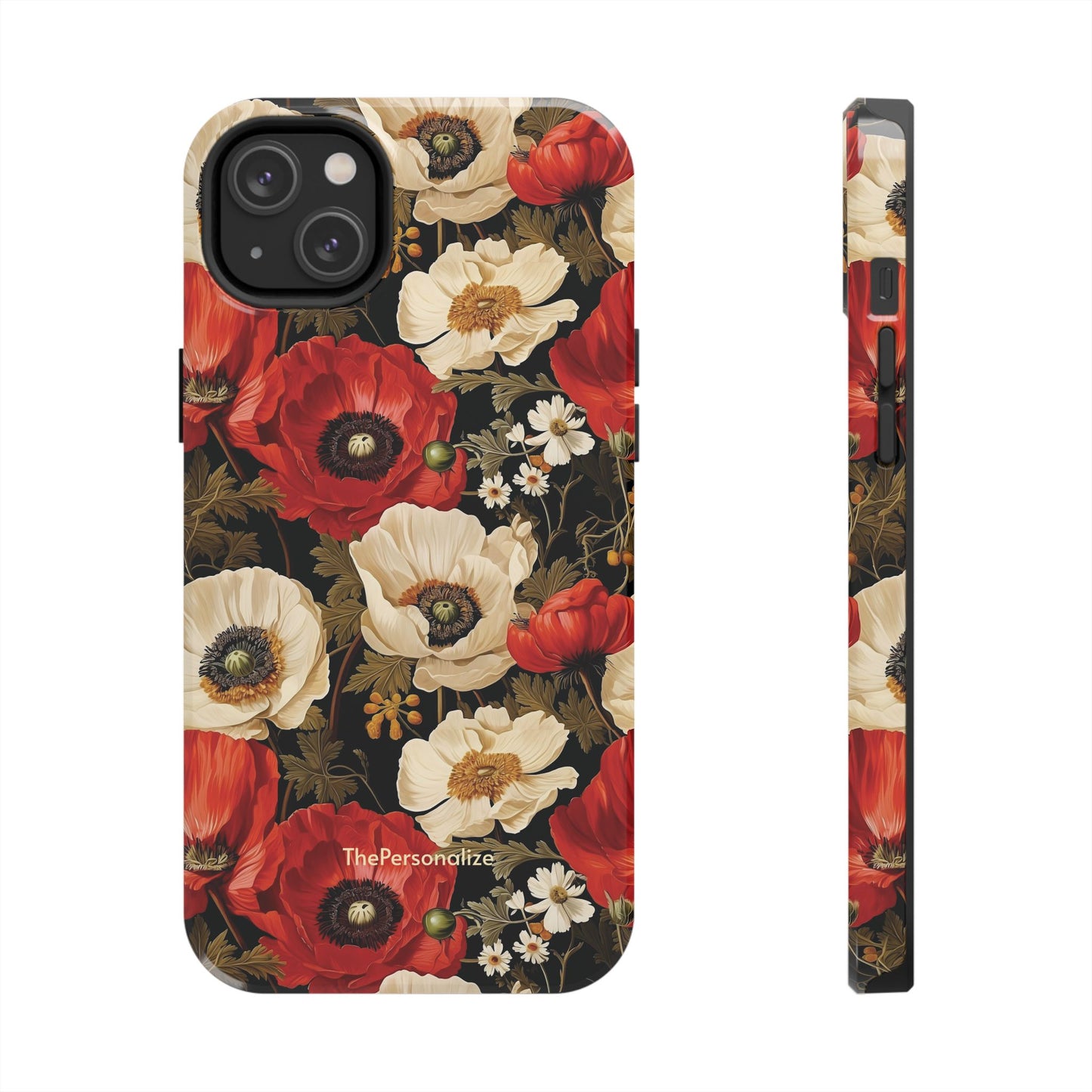 Red and White Poppy Flower Phone Case